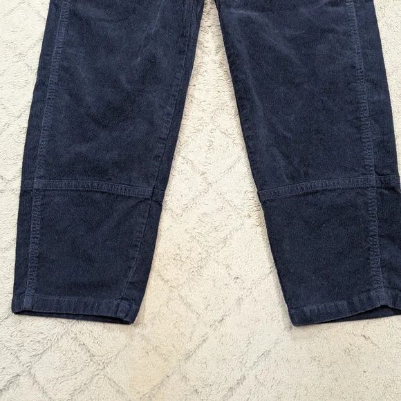 Everlane Pants Womens 10 Blue Navy Corduroy Barrel Leg Cotton Stretch Casual - Picture 3 of 9